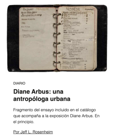 diane arbus notebook