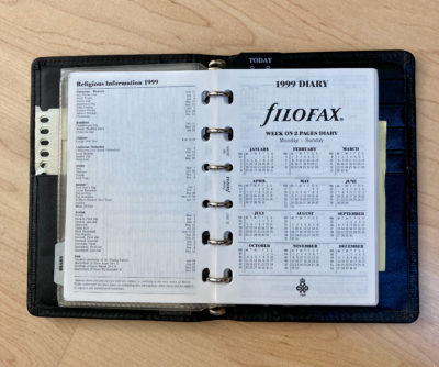 filofax pocket chelsea 1999