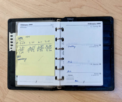 pocket filofax late 1990s