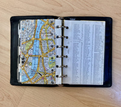 pocket filofax london a-z