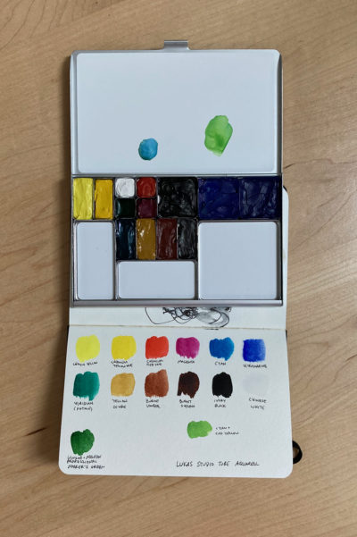 art toolkit with lukas studio paints and winsor newton