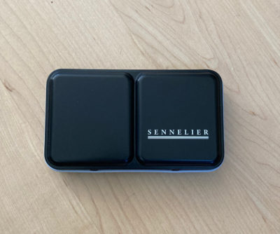 Sennelier L'Aquarelle Watercolor Metal Pocket Box Half Pan 12 Set