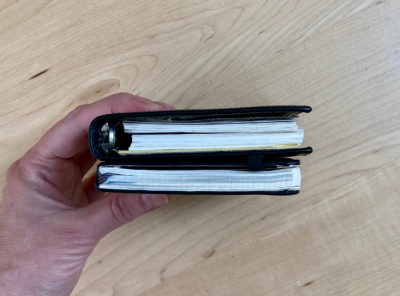 pocket slim filofax vs moleskine