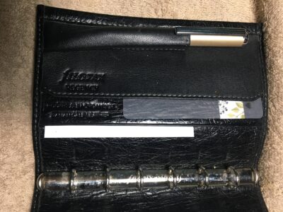 filofax regency pocket slim front inside cover