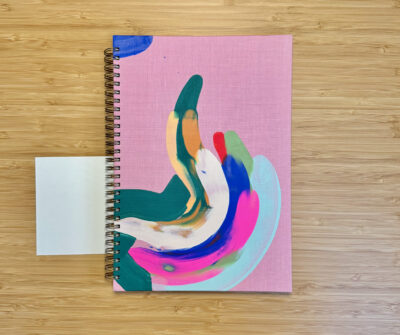 moglea notebook hand painted front cover