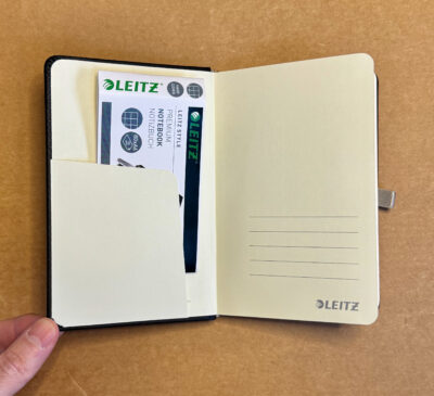 leitz notebook front pocket