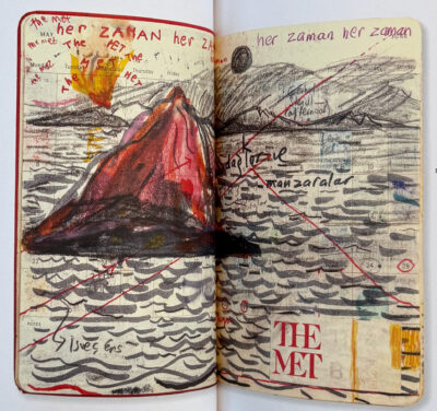memories of distant mountains orhan pamuk notebooks interior spread close up monthly moleskine