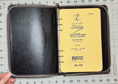 woolworth zipped notebook