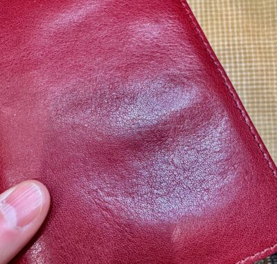 jil largean notebook 6 ring red leather