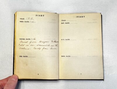 solider sailor diary 1919 entry