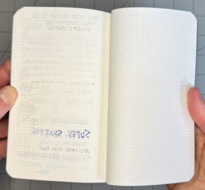 logical prime a6 slim grid notebook pen tests fountain pen friendly back of page