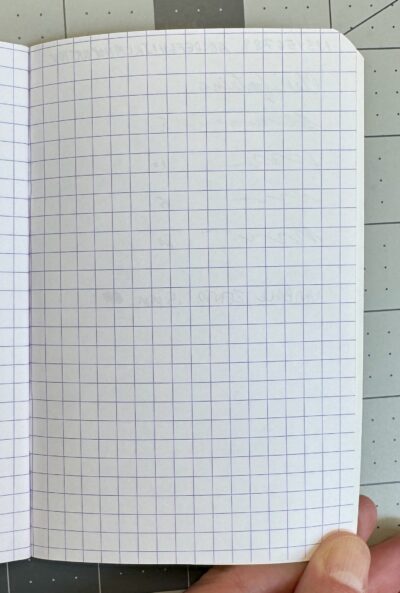clairefontaine pocket squared notebook pen test back of page