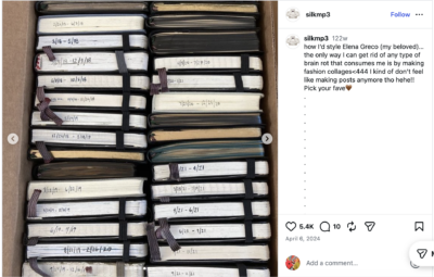 notebook stories image reposted on instagram