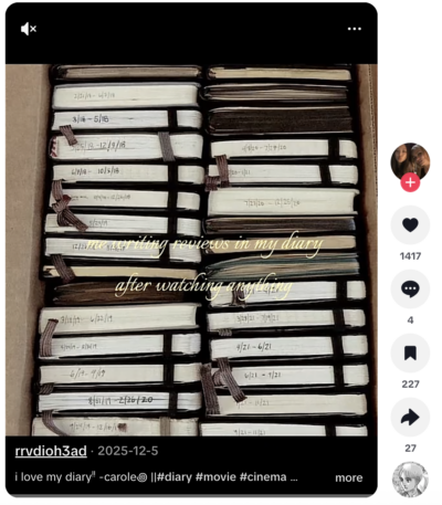 notebook stories image on tiktok