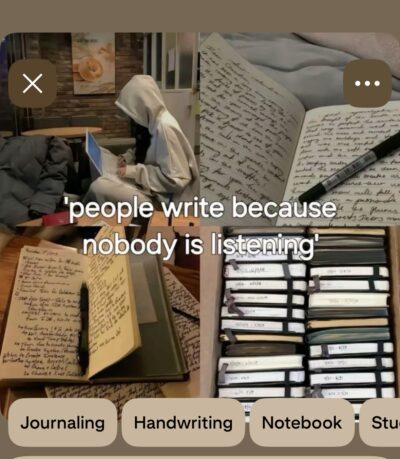 Pinterest meme based on notebook stories image