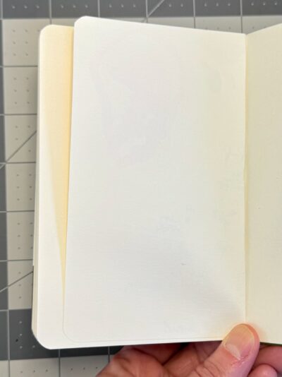 handbook journal pen test back of page